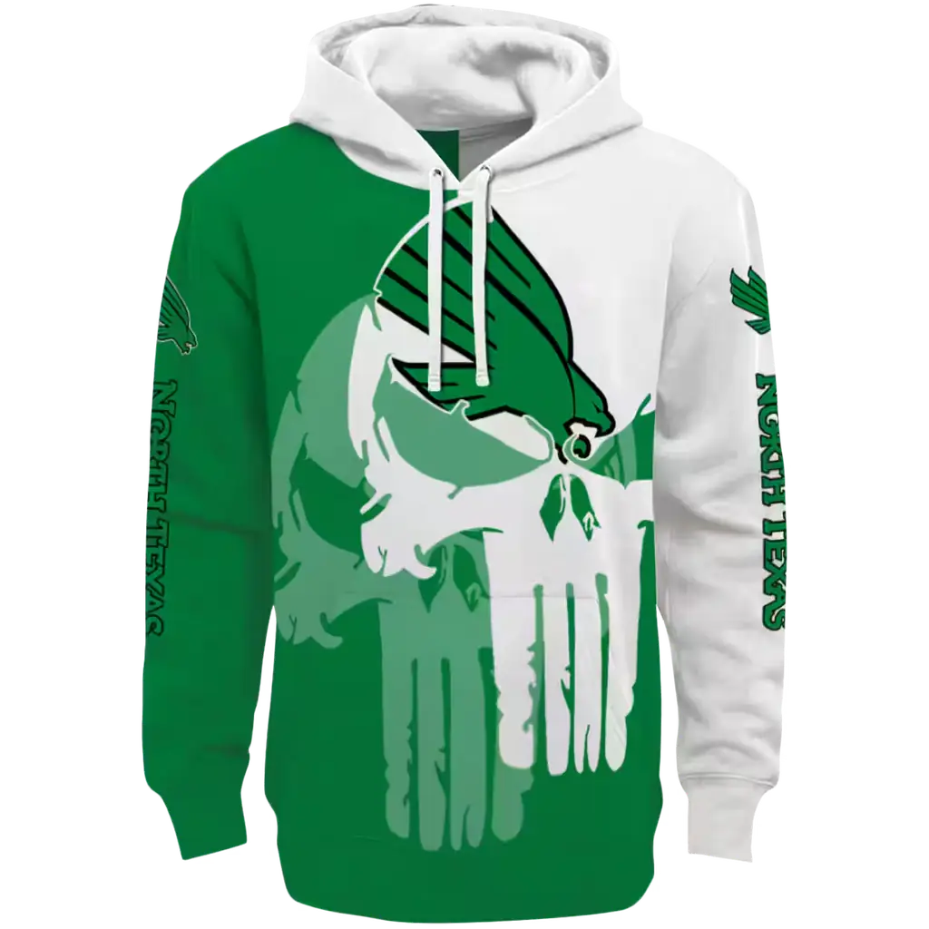 north texas mean green graphic punisher green white hoodie best selling north texas mean green graphic punisher green white hoodie best selling