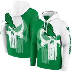 north texas mean green graphic punisher green white hoodie best selling