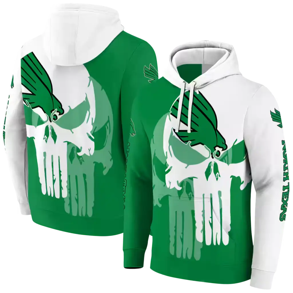 north texas mean green graphic punisher green white hoodie fashion forward north texas mean green graphic punisher green white hoodie fashion forward