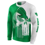 north texas mean green graphic punisher green white hoodie best selling