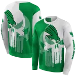 north texas mean green graphic punisher green white hoodie best selling