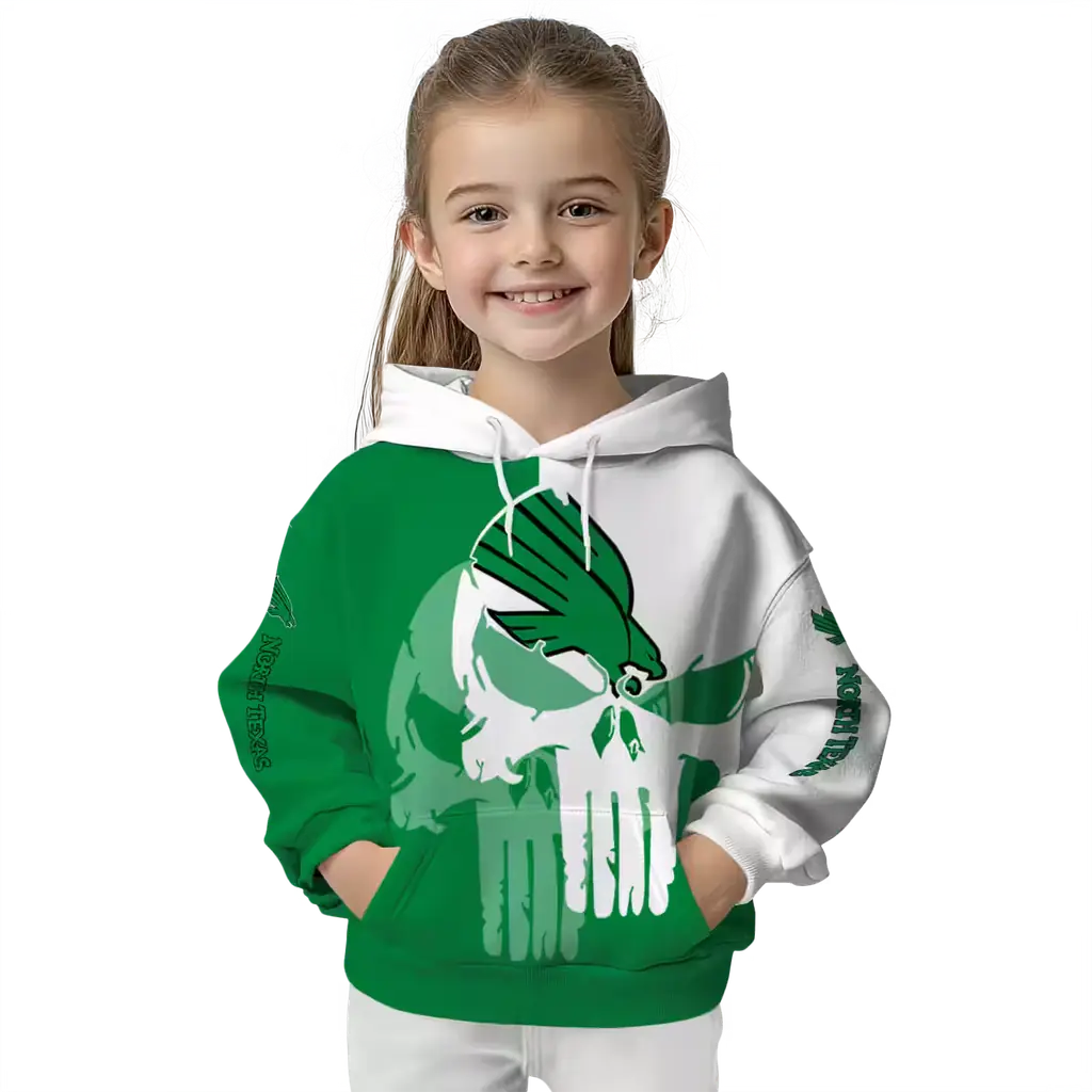 north texas mean green graphic punisher green white hoodie top rated north texas mean green graphic punisher green white hoodie top rated