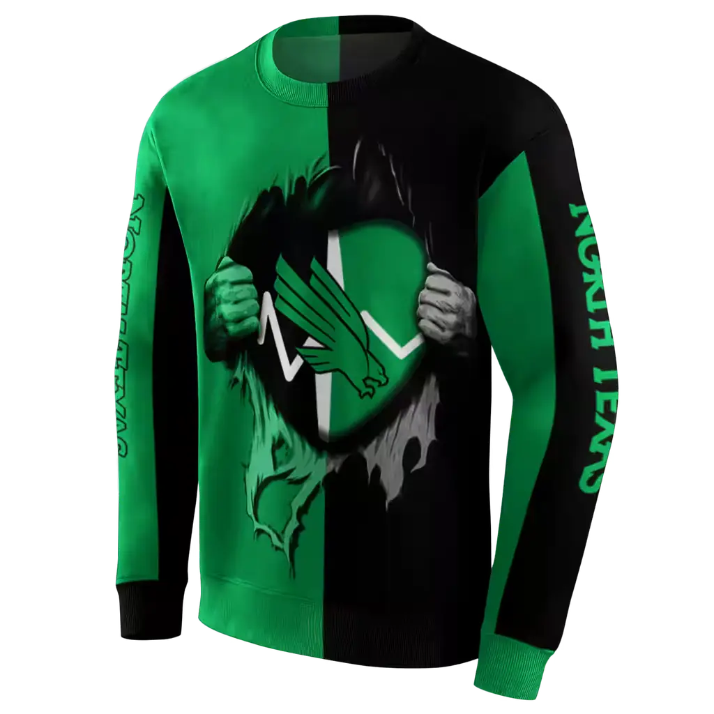 north texas mean green heartbeat graphic green hoodie new arrival north texas mean green heartbeat graphic green hoodie new arrival