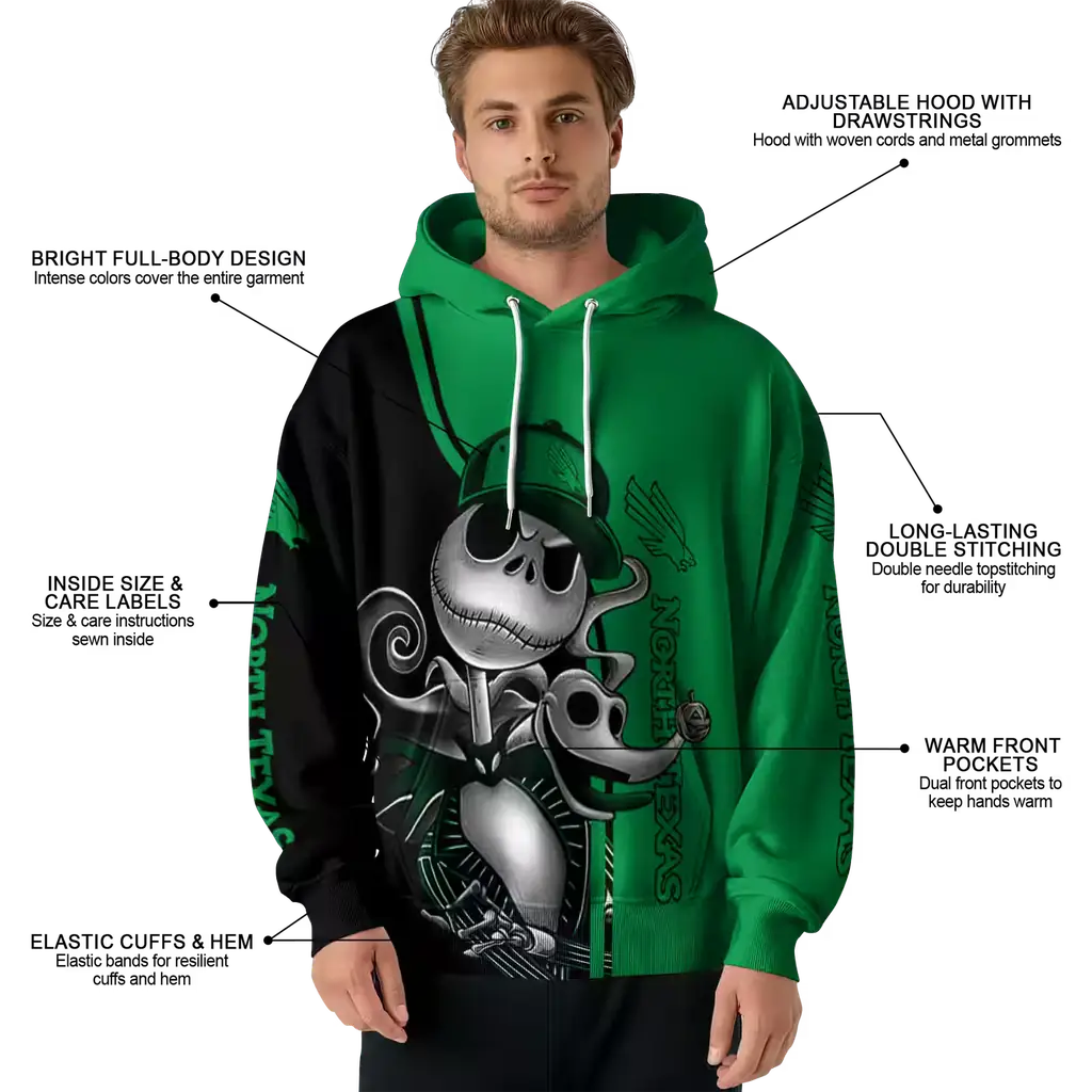 north texas mean green jack skellington green hoodie latest model north texas mean green jack skellington green hoodie latest model