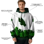 north texas mean green lucky motif white green hoodie best selling
