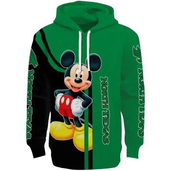 north texas mean green mickey mouse green black hoodie best selling