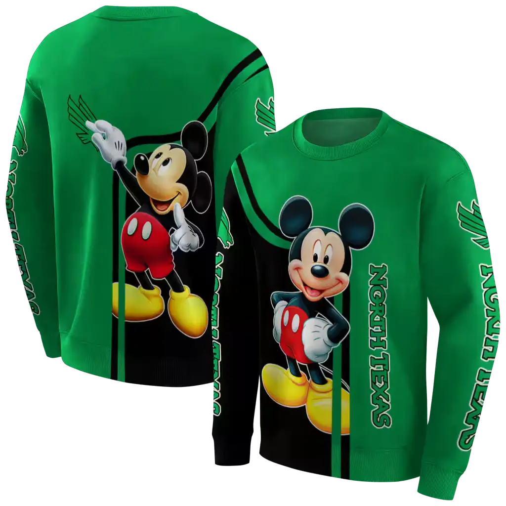 north texas mean green mickey mouse green black hoodie premium grade north texas mean green mickey mouse green black hoodie premium grade