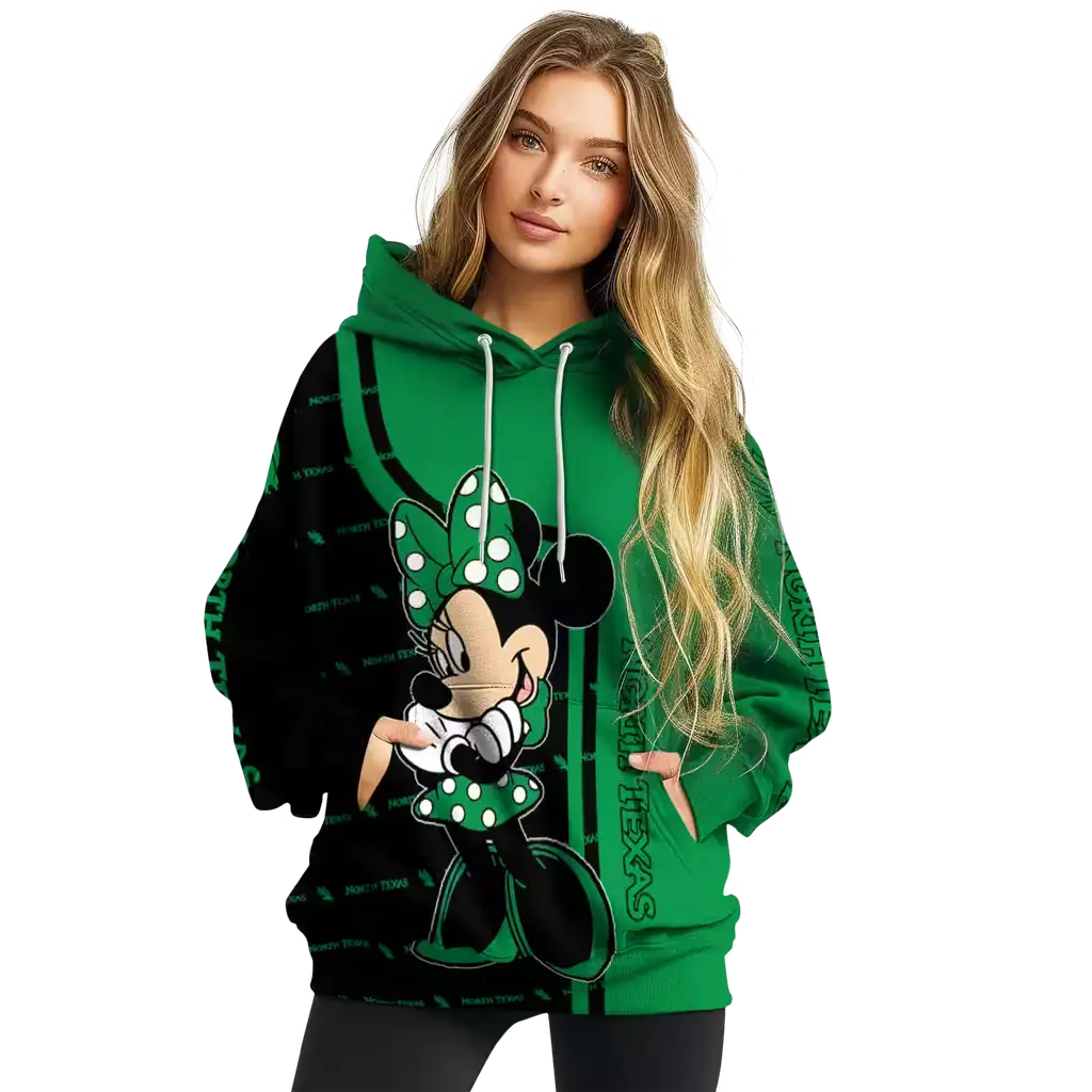 north texas mean green minnie mouse green hoodie high quality north texas mean green minnie mouse green hoodie high quality