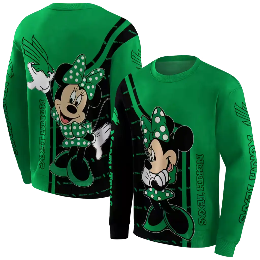 north texas mean green minnie mouse green hoodie premium grade north texas mean green minnie mouse green hoodie premium grade