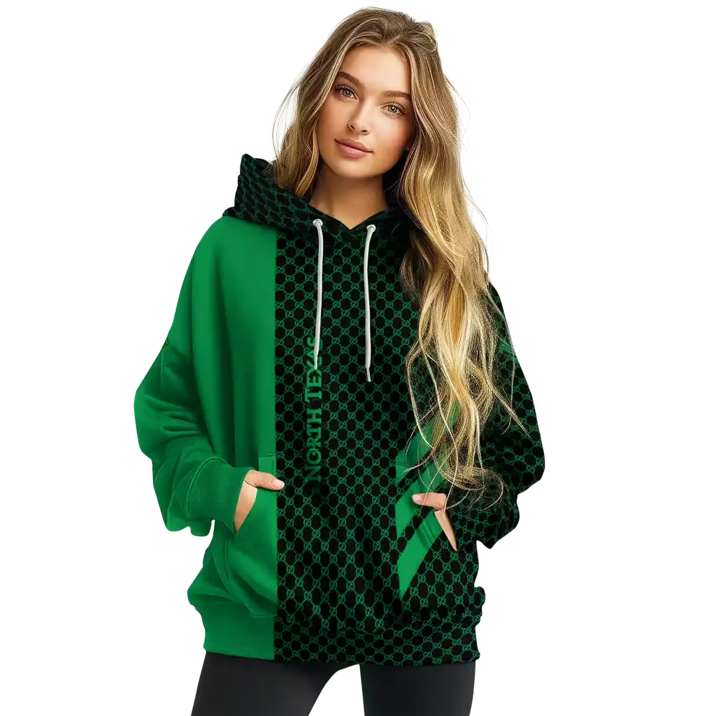 north texas mean green monogram pattern green hoodie high quality north texas mean green monogram pattern green hoodie high quality