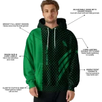 north texas mean green monogram pattern green hoodie best selling