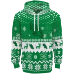 north texas mean green reindeer motif green hoodie best selling
