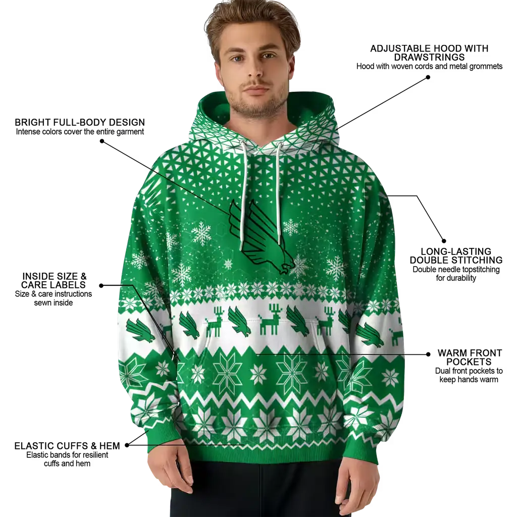 north texas mean green reindeer motif green hoodie latest model north texas mean green reindeer motif green hoodie latest model