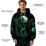 north texas mean green skull artwork green black hoodie best selling