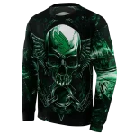north texas mean green skull artwork green black hoodie best selling