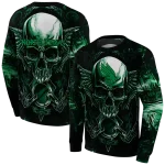 north texas mean green skull artwork green black hoodie best selling