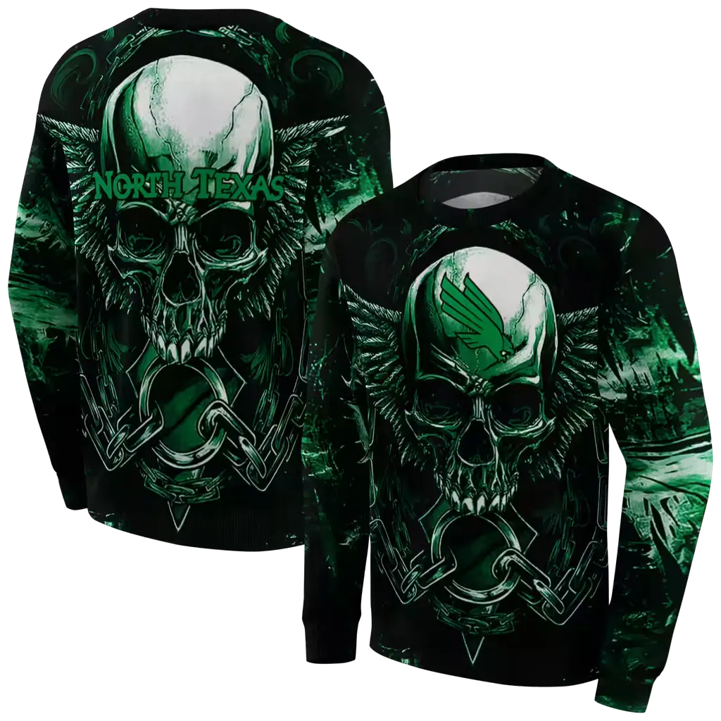 north texas mean green skull artwork green black hoodie premium grade north texas mean green skull artwork green black hoodie premium grade