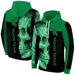 north texas mean green skull motif green black hoodie best selling