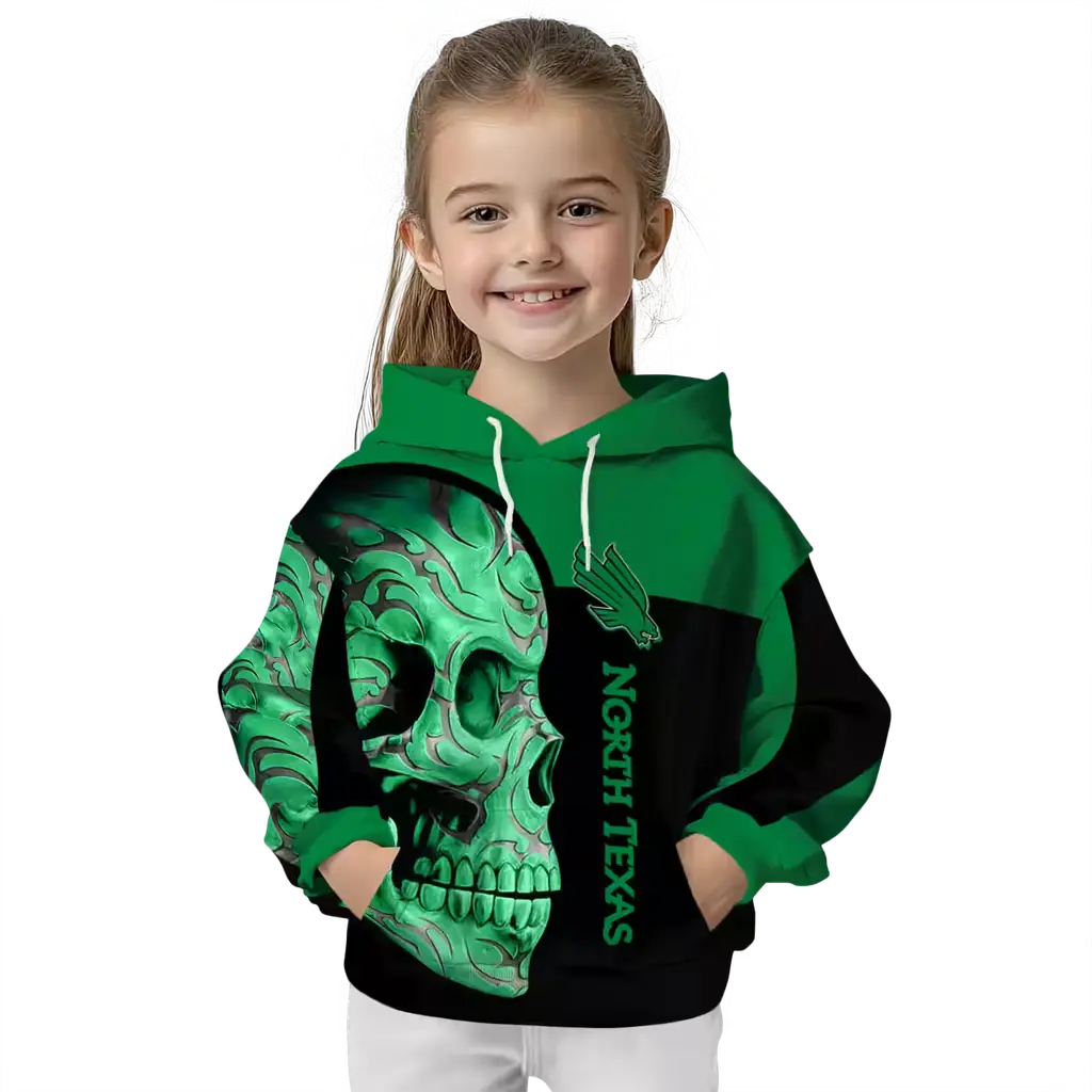north texas mean green skull motif green black hoodie top rated north texas mean green skull motif green black hoodie top rated
