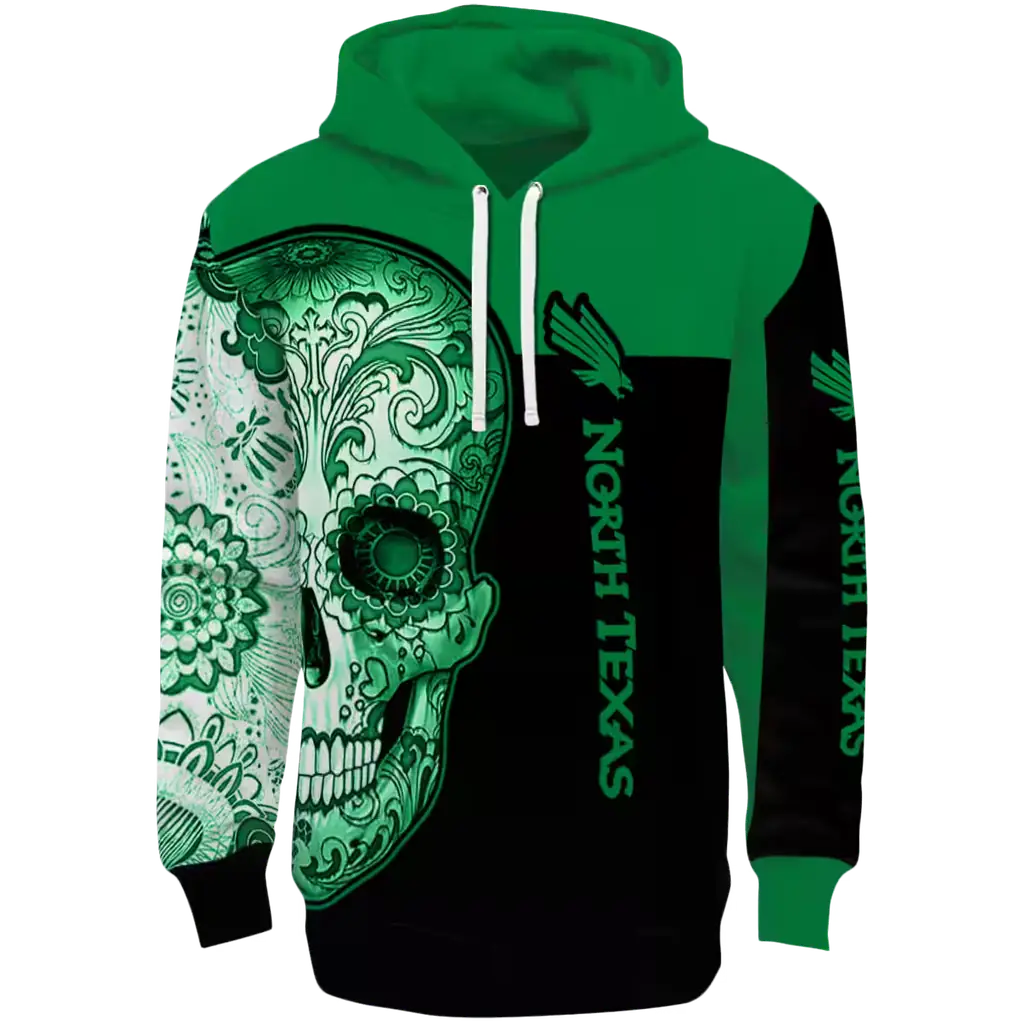north texas mean green sugar skull green black hoodie best selling north texas mean green sugar skull green black hoodie best selling