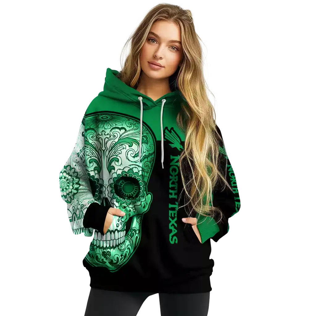 north texas mean green sugar skull green black hoodie high quality north texas mean green sugar skull green black hoodie high quality