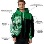 north texas mean green sugar skull green black hoodie best selling