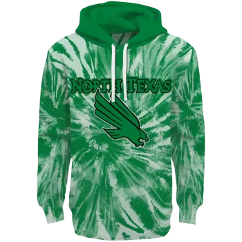north texas mean green tie dye pattern green hoodie best selling