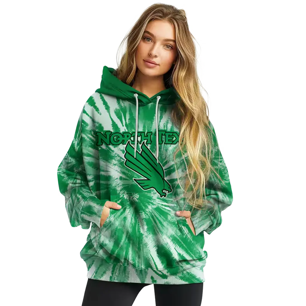 north texas mean green tie dye pattern green hoodie high quality north texas mean green tie dye pattern green hoodie high quality