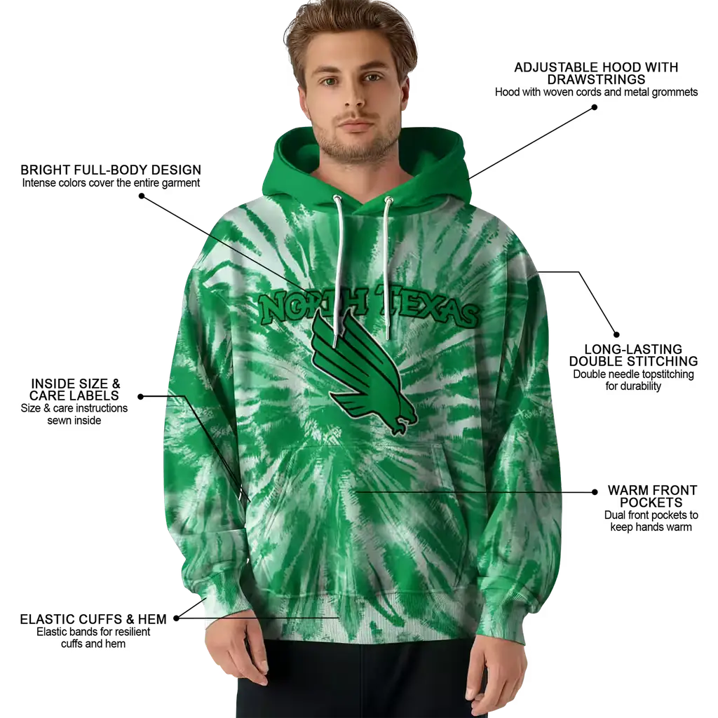 north texas mean green tie dye pattern green hoodie latest model north texas mean green tie dye pattern green hoodie latest model