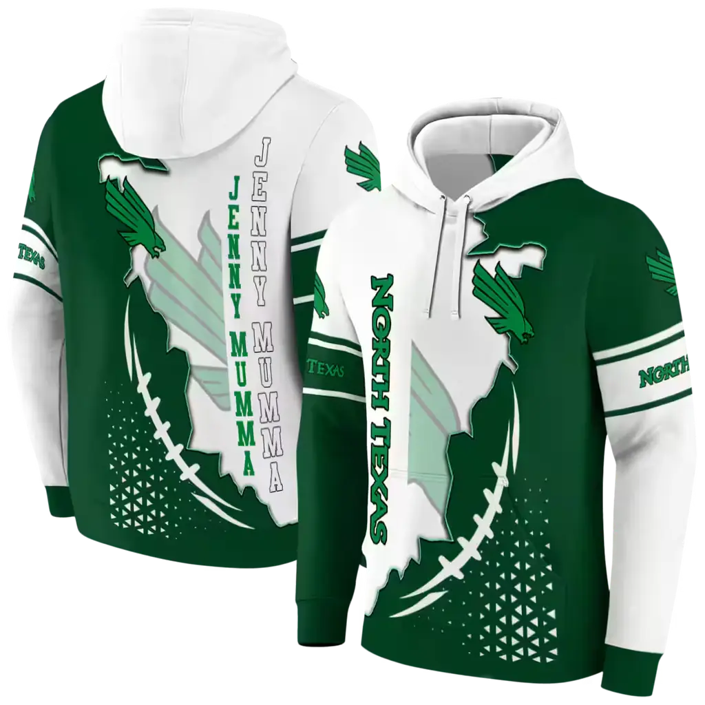 north texas mean green triangular pattern green white hoodie fashion forward north texas mean green triangular pattern green white hoodie fashion forward
