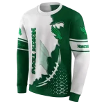 north texas mean green triangular pattern green white hoodie best selling