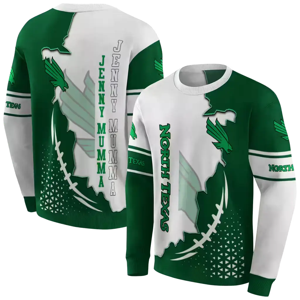 north texas mean green triangular pattern green white hoodie premium grade north texas mean green triangular pattern green white hoodie premium grade