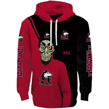 northern illinois huskies achmed skull red hoodie best selling