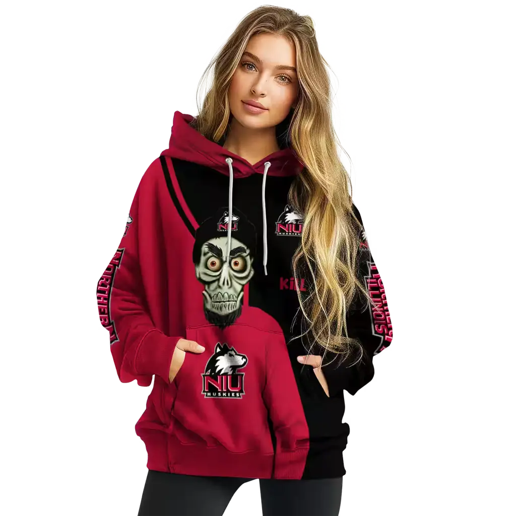 northern illinois huskies achmed skull red hoodie high quality northern illinois huskies achmed skull red hoodie high quality