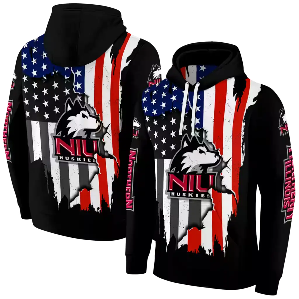 northern illinois huskies american pride black hoodie fashion forward northern illinois huskies american pride black hoodie fashion forward
