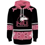northern illinois huskies awareness ribbon black pink hoodie best selling