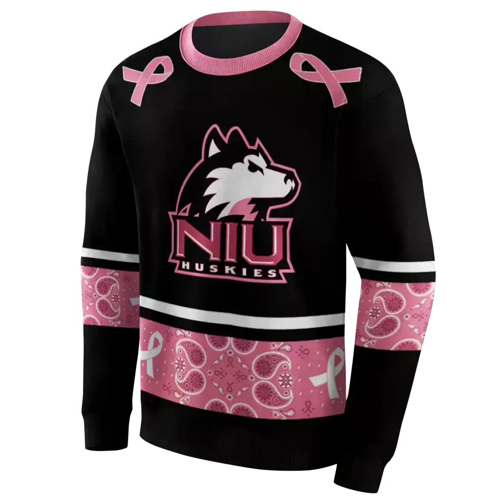 northern illinois huskies awareness ribbon black pink hoodie new arrival northern illinois huskies awareness ribbon black pink hoodie new arrival