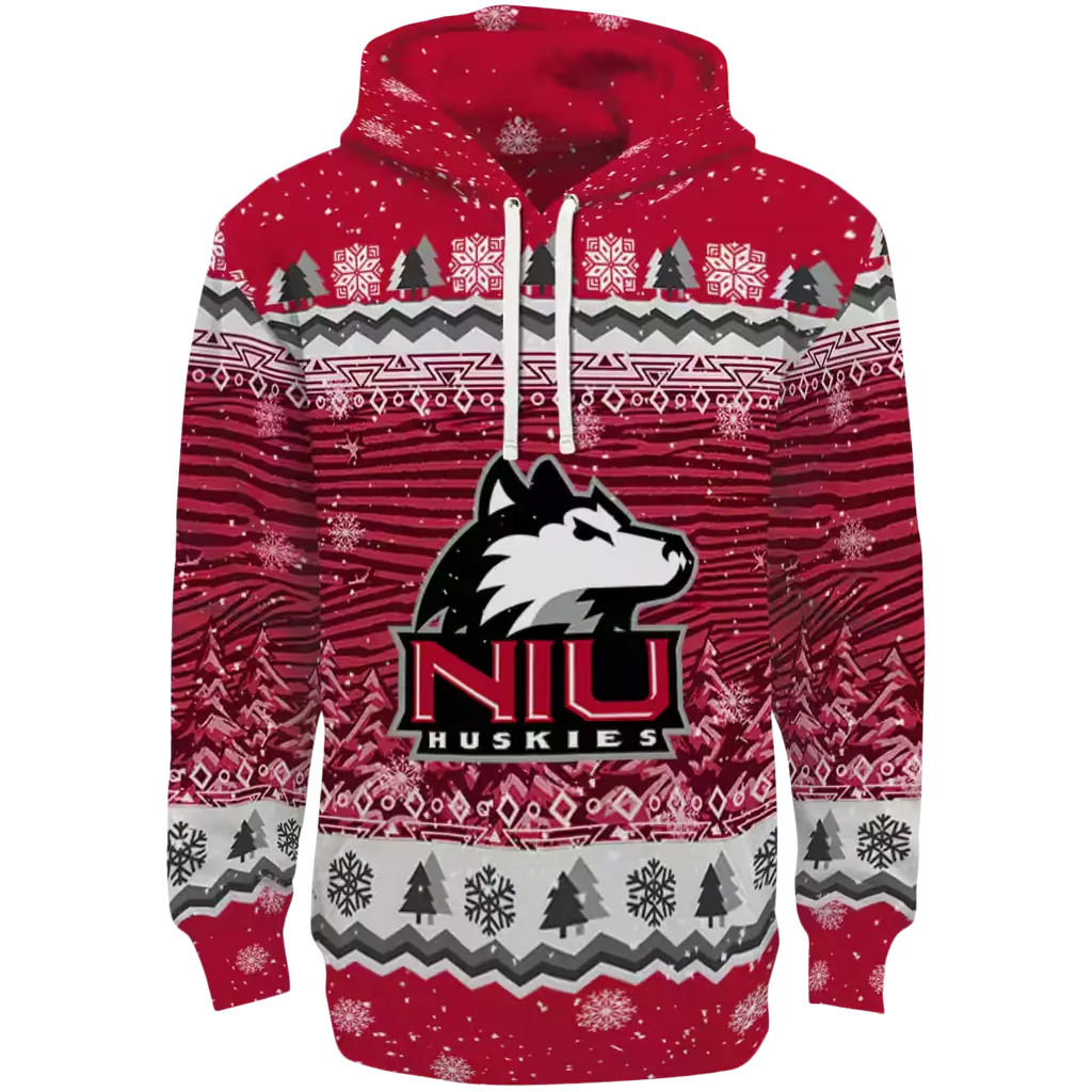 northern illinois huskies christmas trees red hoodie best selling northern illinois huskies christmas trees red hoodie best selling