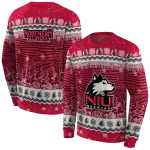 northern illinois huskies christmas trees red hoodie best selling