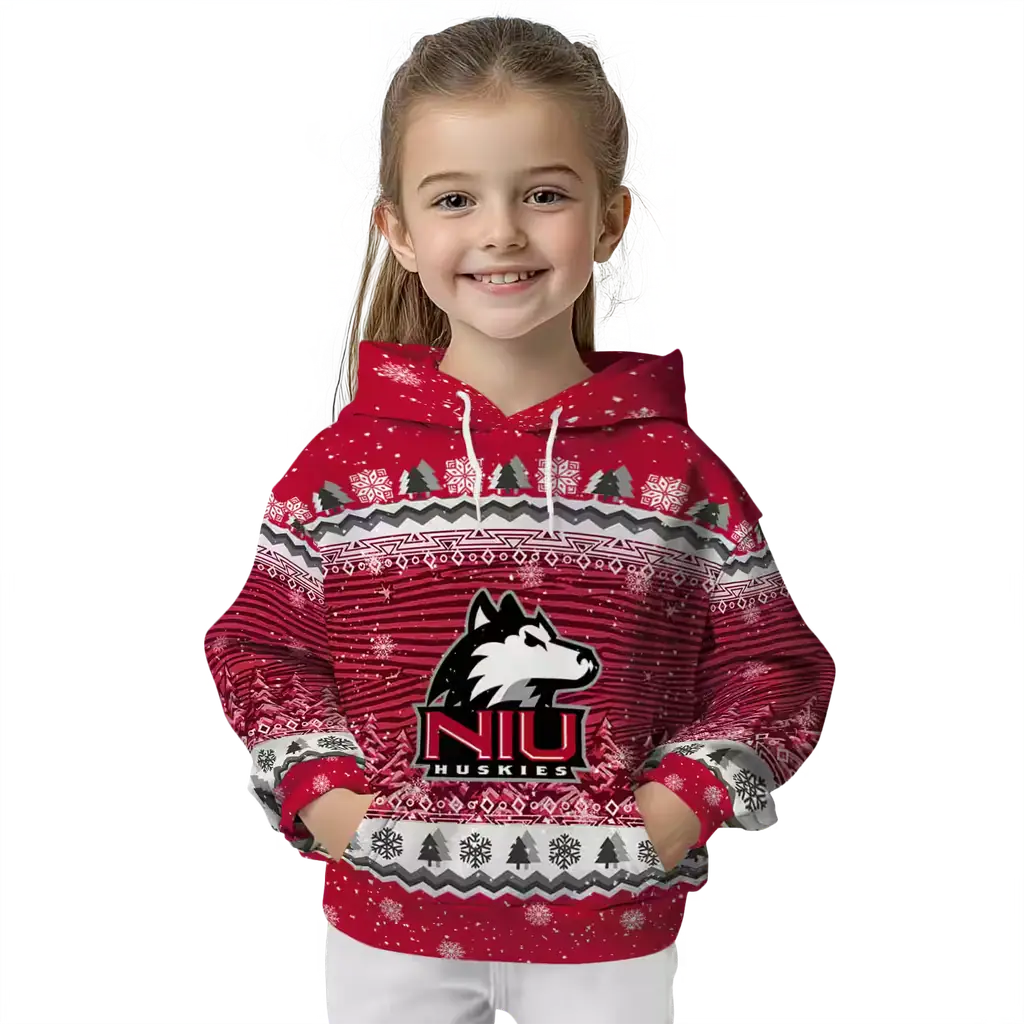 northern illinois huskies christmas trees red hoodie top rated northern illinois huskies christmas trees red hoodie top rated