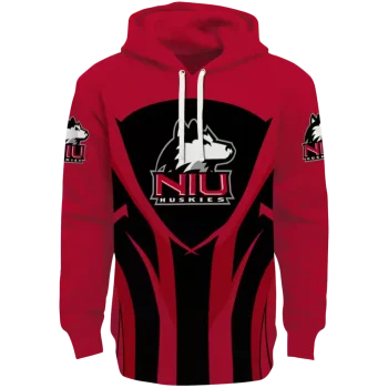 northern illinois huskies concentric lines red black hoodie best selling