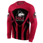 northern illinois huskies concentric lines red black hoodie best selling