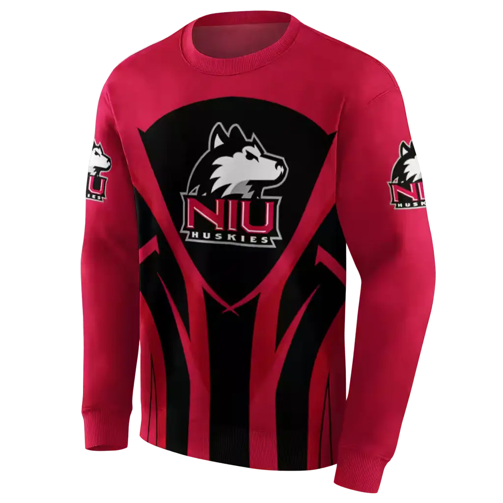 northern illinois huskies concentric lines red black hoodie new arrival northern illinois huskies concentric lines red black hoodie new arrival