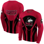 northern illinois huskies concentric lines red black hoodie best selling