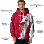 northern illinois huskies dynamic slash red white hoodie best selling
