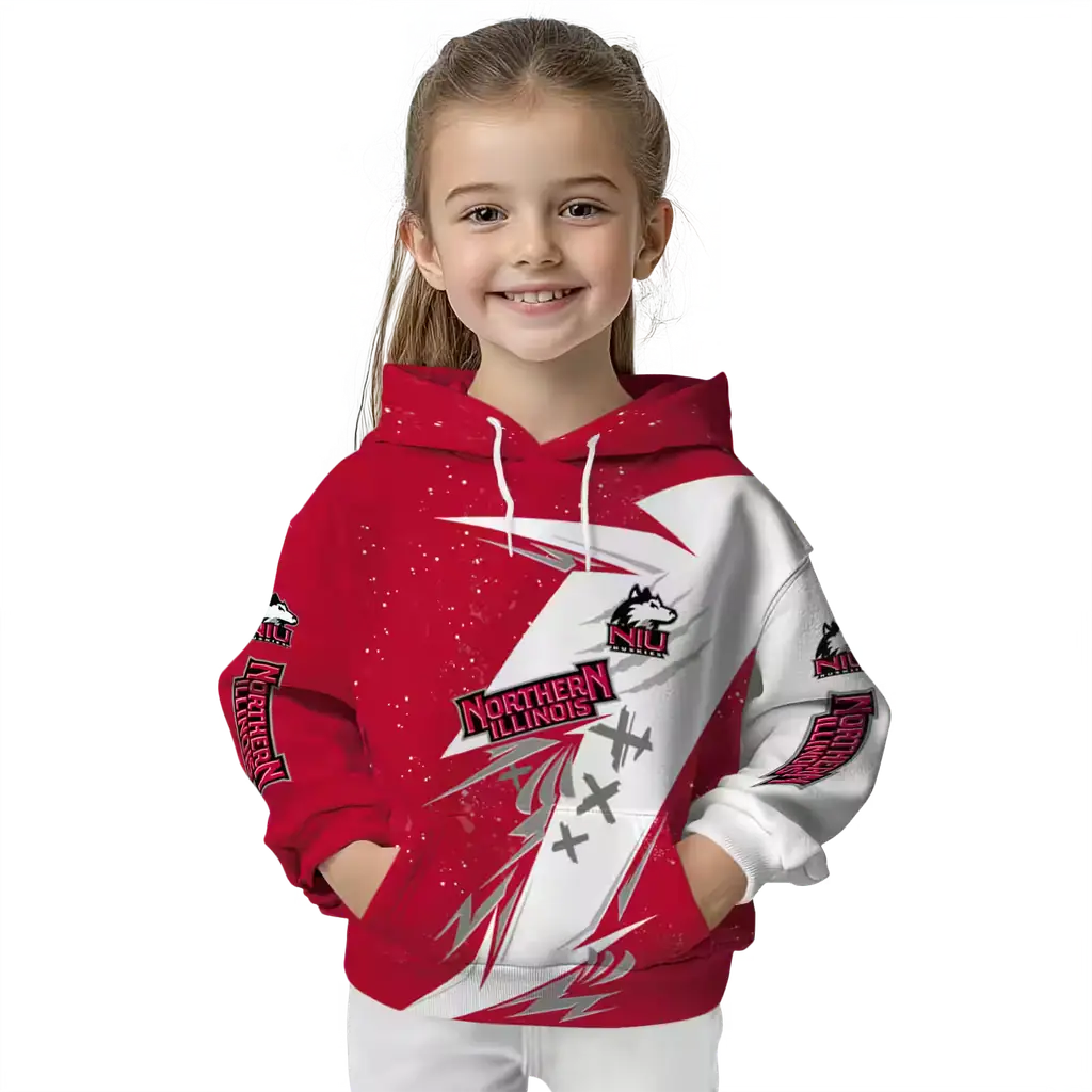 northern illinois huskies dynamic slash red white hoodie top rated northern illinois huskies dynamic slash red white hoodie top rated