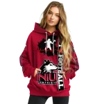 northern illinois huskies football heartbeat red hoodie best selling