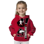 northern illinois huskies football heartbeat red hoodie best selling