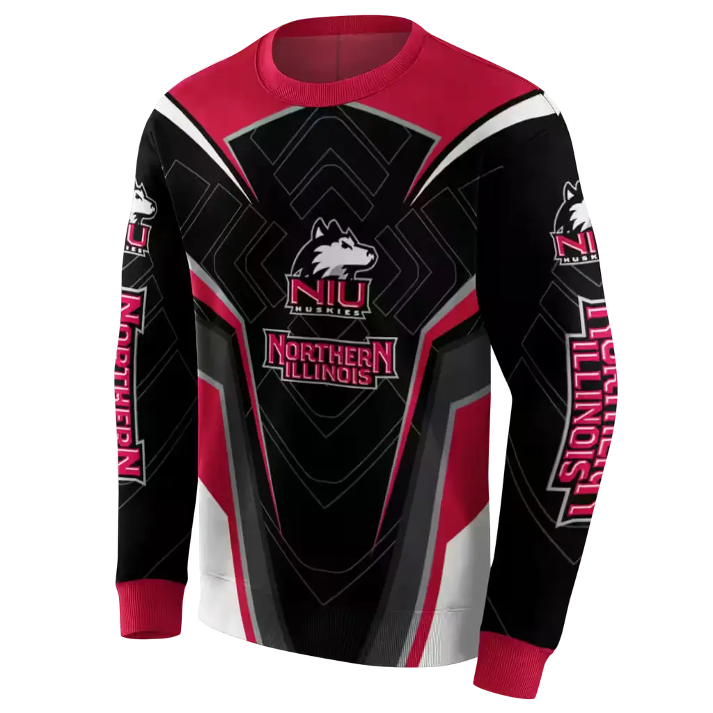 northern illinois huskies futuristic pattern red black hoodie new arrival northern illinois huskies futuristic pattern red black hoodie new arrival