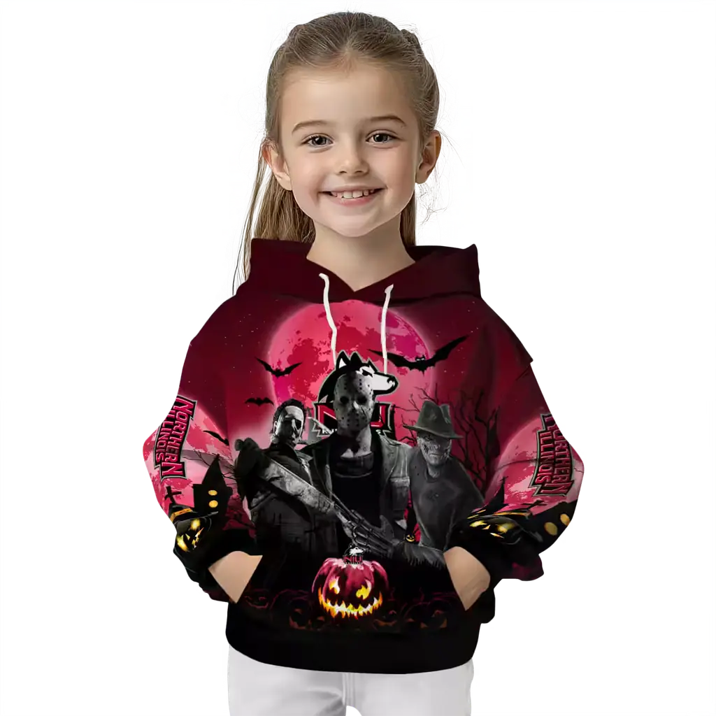 northern illinois huskies halloween vibes red black hoodie top rated northern illinois huskies halloween vibes red black hoodie top rated